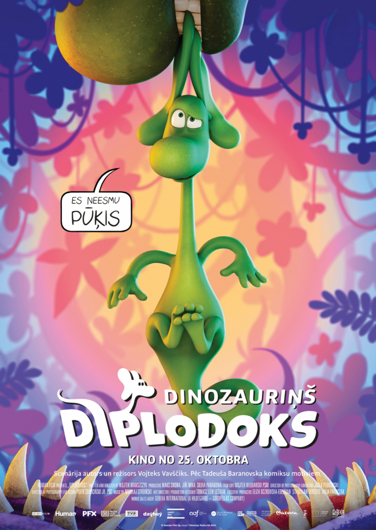 Animācijas filma Dinozauriņš Diplodoks Ogresgala Tautas namā 13.martā pl.19.00