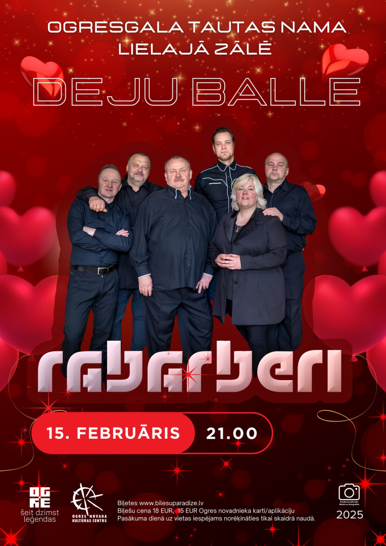 Deju balle ar grupu Rabarberi Ogresgala Tautas namā 15.februārī pl.21.00