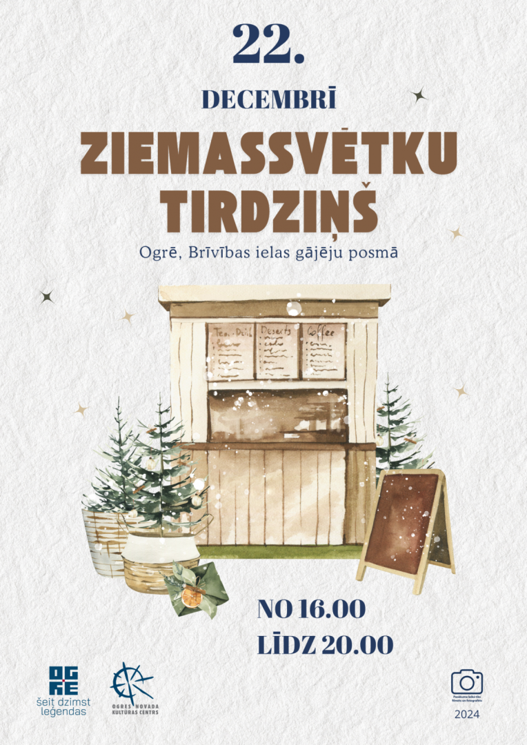 Ziemassvētku tirdziņš Ogrē 22.decembrī pl.16.00  līdz pl. 20.00