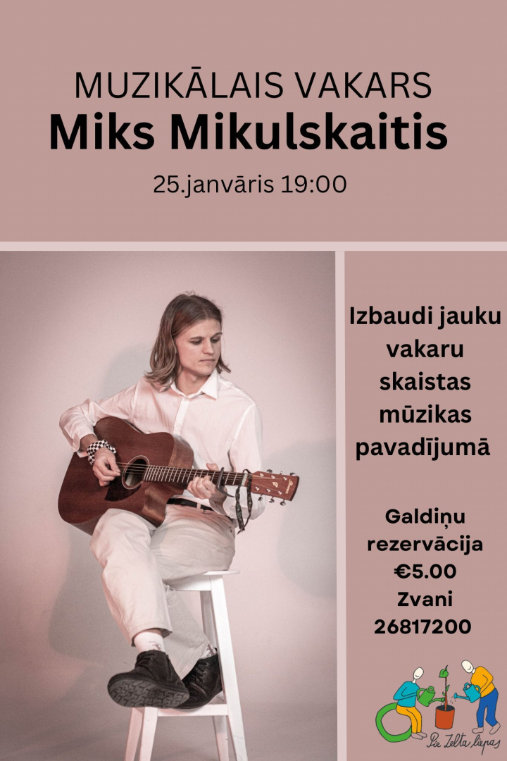 Muzikālais vakars ar Miku Mikulskaiti Ogres Zelta liepā 25.janvārī pl.19.00