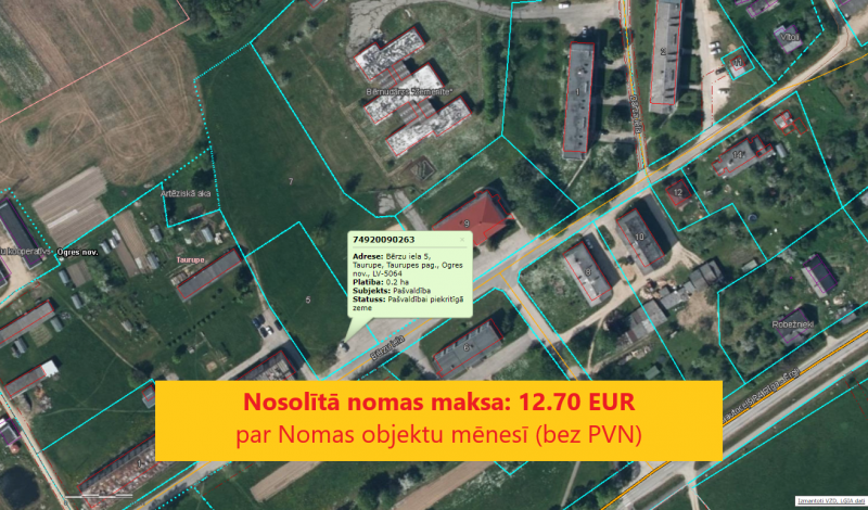 Izsoles rezultāts elektroauto uzlādes stacija Taurupē