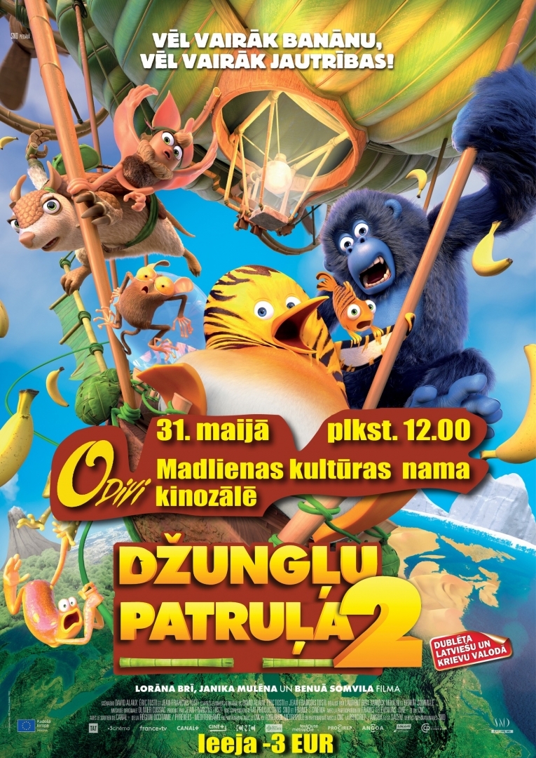 animācijas filma “Džungļu patruļa 2” Madlienā 31.05.2024.