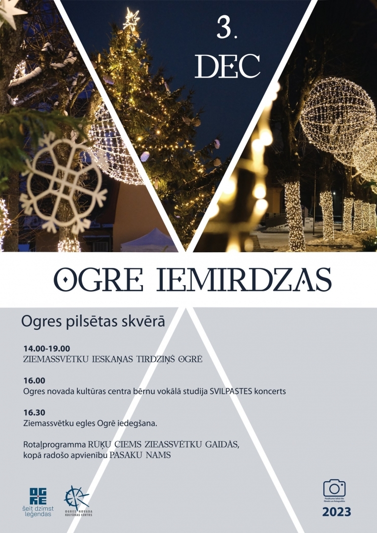 Ogre Iemirdzas pasākums 03.12.2023. plakāts