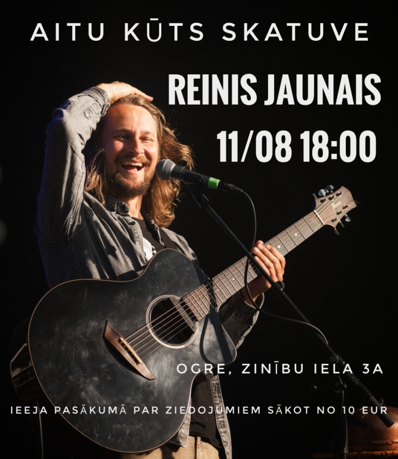 Koncerts "Reinis Jaunais. Skaņudomu tīklojums" Ogrē 11.08.2024.