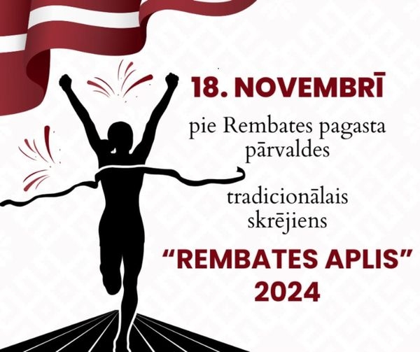 18. novembrī pie Rembates pagasta pārvaldes Tradicionālais skrējiens “Rembates aplis 2024"