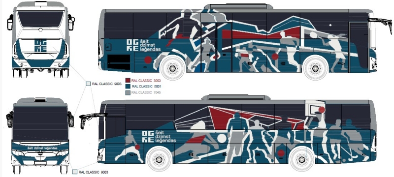 Vizuālais noformējums elektroautobusam