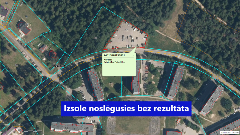 Karte - Zilokalnu prospekts 13, izsole noslēgusies bez rezultāta