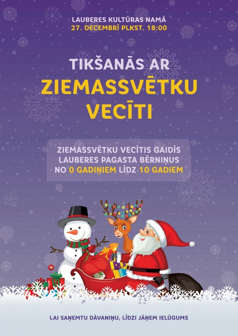 Tikšanās ar Ziemassvētku vecīti Lauberē 27.12.2023. plakāts