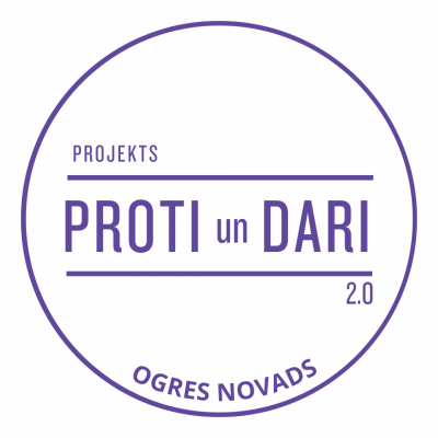 Projekta "Proti un Dari 2.0" Ogres logo