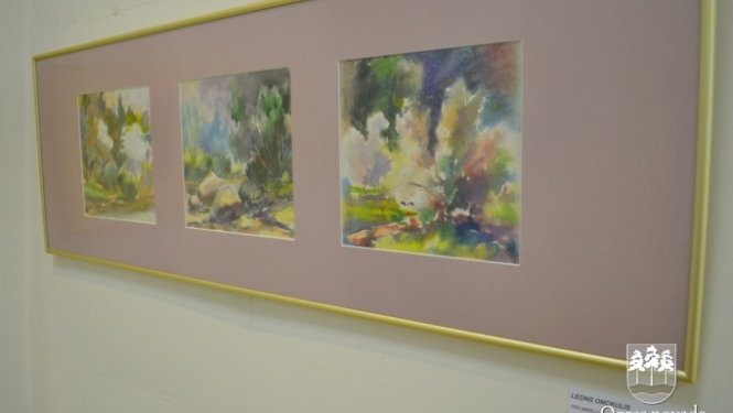 Mākslas skolā atklāj Ogres novada mākslinieku darbu izstādi