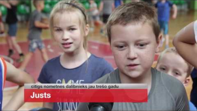 OGRE: bērni attīsta prasmes Basketbola skolas nometnē (08.06.17.)