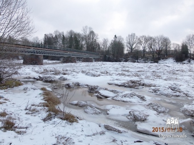 Ogres upes lejtecē ūdens līmenis krities