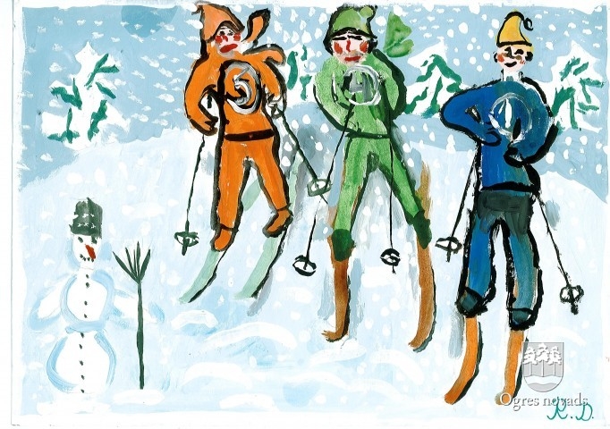Foto un zīmējumu konkurss "Bērni uz sniega"