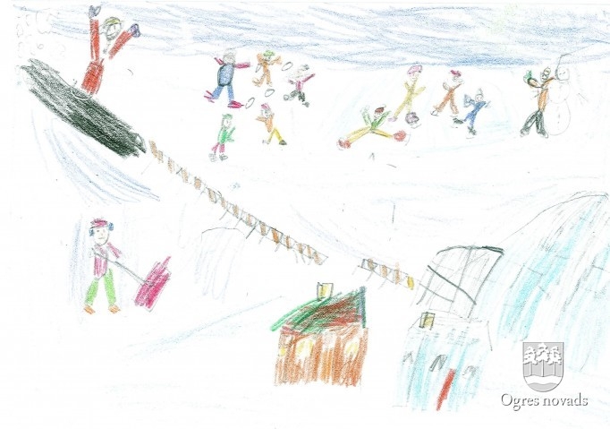Foto un zīmējumu konkurss "Bērni uz sniega"