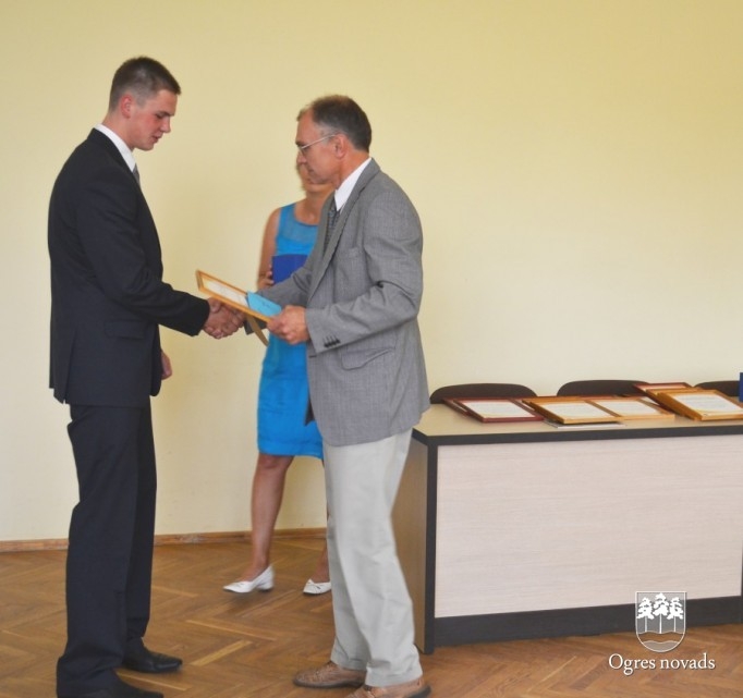 Latvijas III Olimpiādes laureātu pieņemšana pie Ogres novada domes priekšsēdētāja Edvīna Bartkeviča