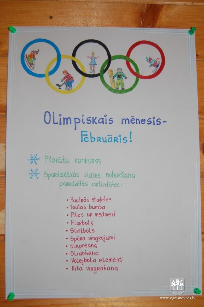 Arī Mazozolu skolā tiek atklāta olimpiāde