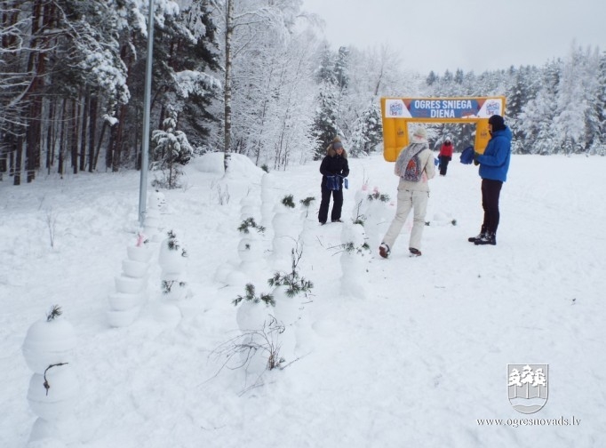 Ziemas prieki Pasaules Sniega dienā Ogrē