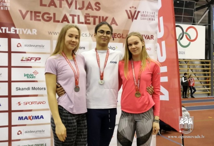 Ogres NSC vieglatlētiem sešas Latvijas čempionāta medaļas
