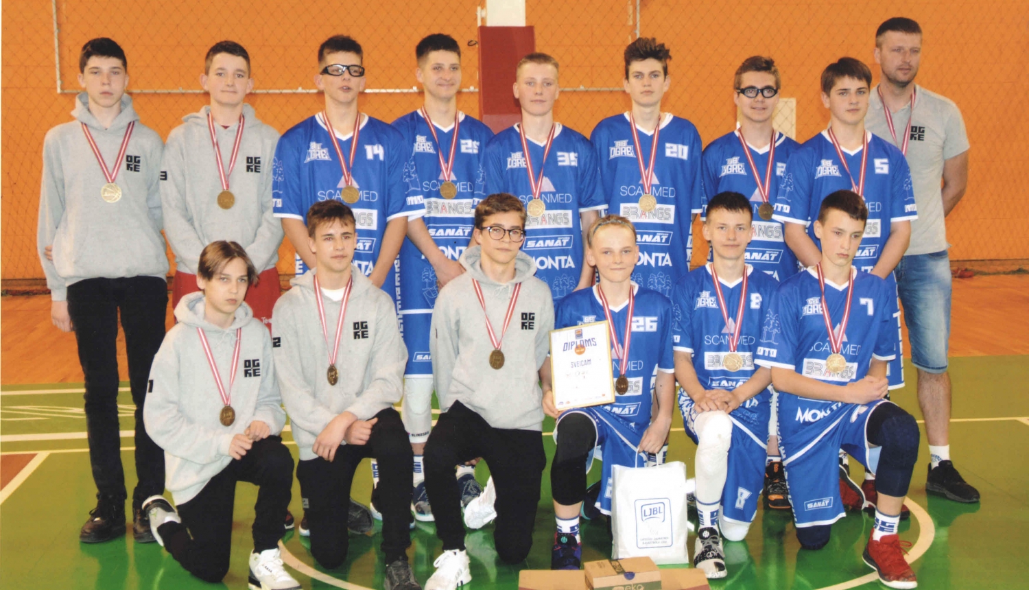 BS Ogre U15 puišiem bronza Latvijas Jaunatnes basketbola līgas čempionātā