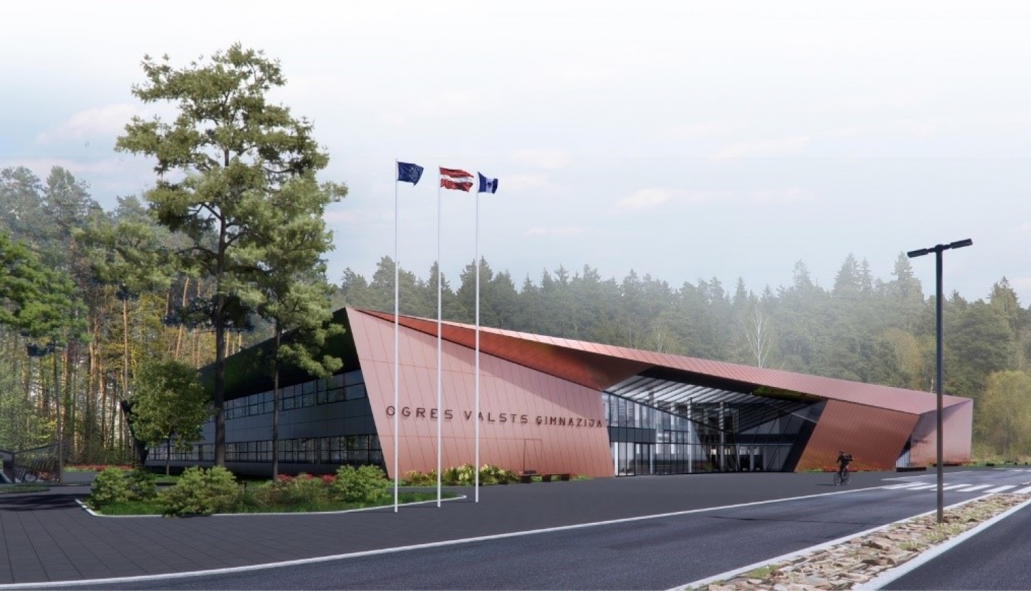 Ogres Valsts ģimnāzijas jaunā ēka, vizualizācija