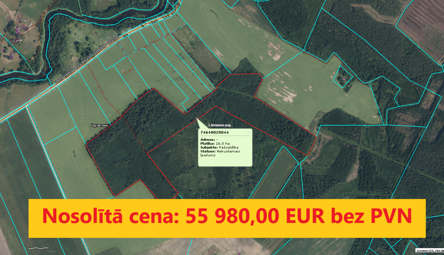 Izsoles "Mežaudzes cirsma "Sūnas"" rezultāts